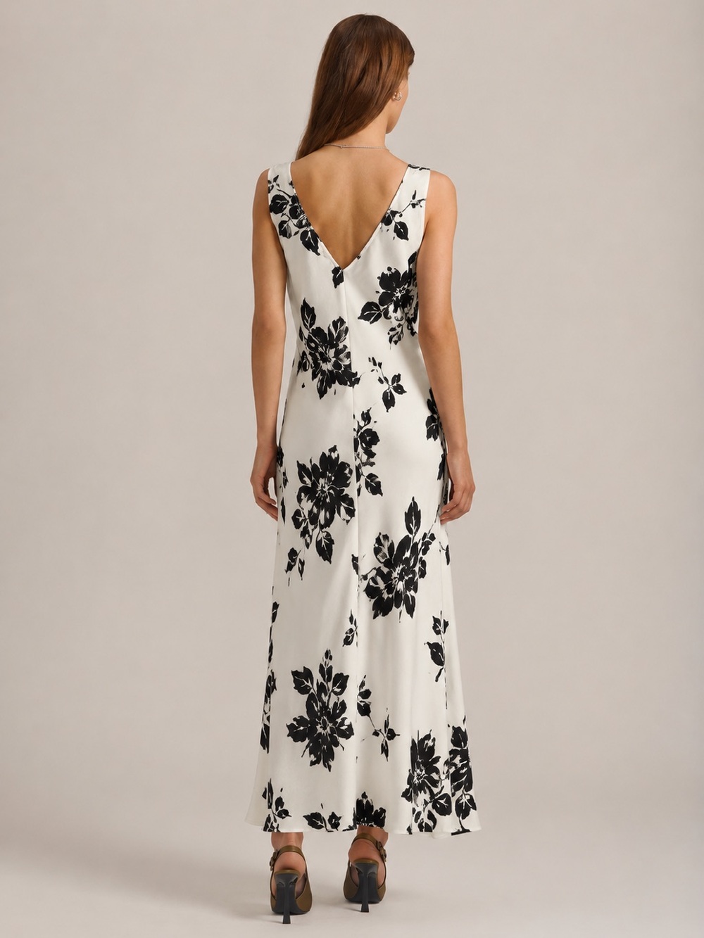 Favorite Daughter V-Neck Black & White Floral Maxi Dress - Picture 2 of 5